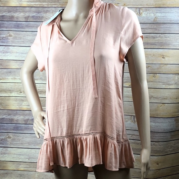 ✨ RO & DE NEW Pink Short Sleeve Medium Blouse - Picture 8 of 8